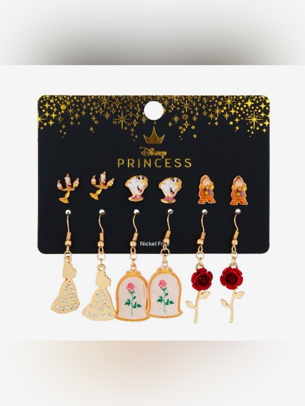 NWT Her Disney Beauty and the Beast Earring set